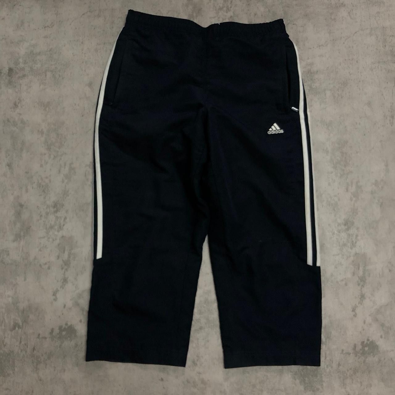 Adidas Adidas black & white 3-stripe track pants sportswear Size US 30 / EU 46 - 1 Thumbnail