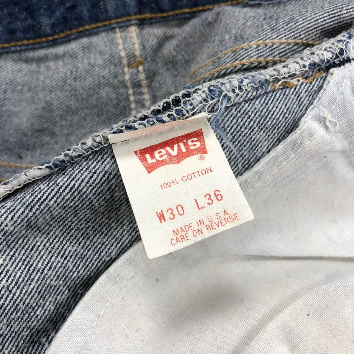 Levi's × Levi's Vintage Clothing × Vintage 🇺🇸 1990s Levis Strauss 501xx 30x36 Faded Blue Jeans Size US 29 - 12 Thumbnail