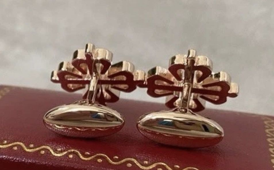 Patek Philippe Rose Gold Calatrava Concessionaire Cufflinks, Men's — image 4 of 5