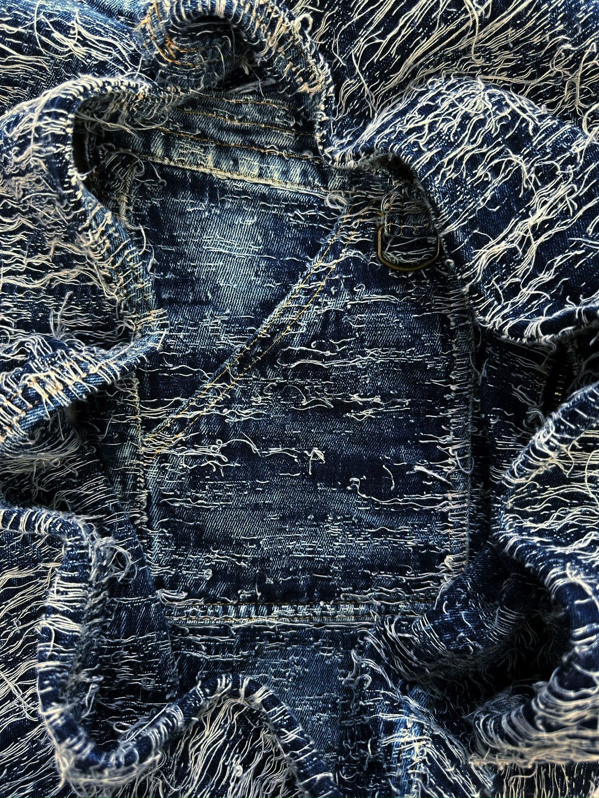 Blackmeans AW15 Blackmeans Artisanal ‘Boro’ Thrashed Blue Denim Size US 31 - 5 Thumbnail