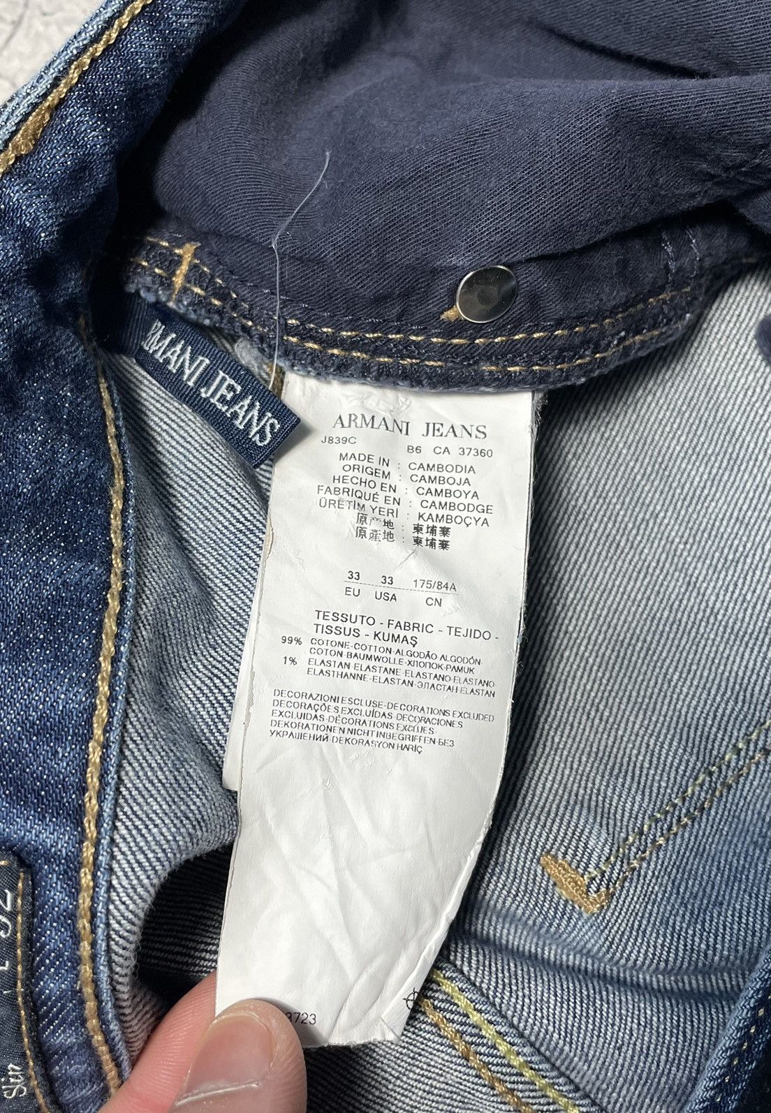 Emporio Armani Emporio Armani Denim Big Logo Rare Luxury Jeans Size 33x32 Size US 32 / EU 48 - 9 Thumbnail