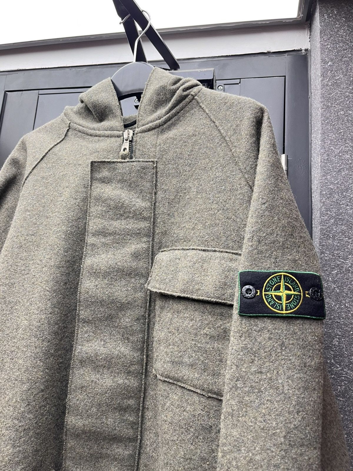 Stone Island 90s stone island vintage wool jacket green badge rare Size US XL / EU 56 / 4 - 2 Thumbnail