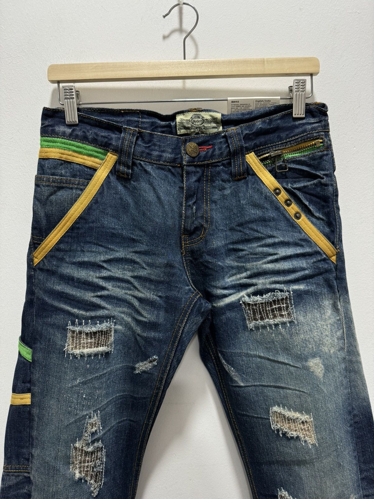 Japanese Brand JAPANESE DESIGN RIPPED WHISKERS FLARED LEG DISTRESSED JEANS Size US 29 - 2 Thumbnail