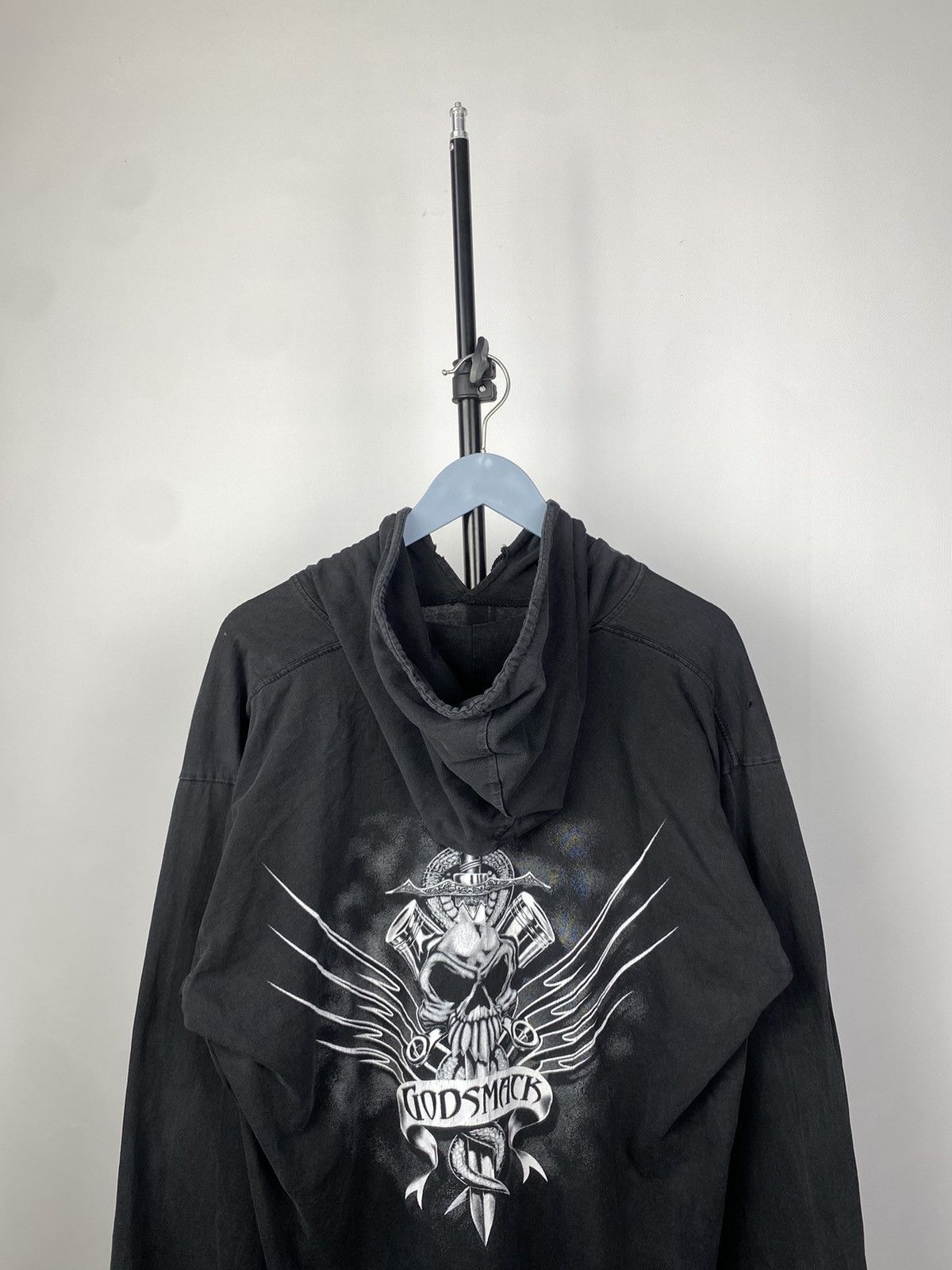 Band Tees × Vintage Vintage 90s Faded Godsmack hoodie Metal Deftones Size US XL / EU 56 / 4 - 7 Thumbnail