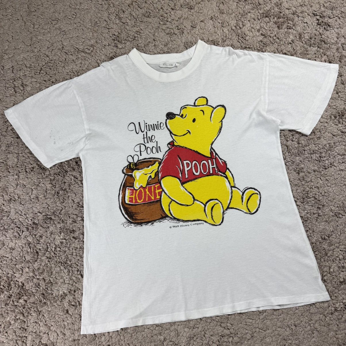 Disney Vintage Distress Winnie The Pooh Big Print T-shirt Size US L / EU 52-54 / 3 - 3 Thumbnail
