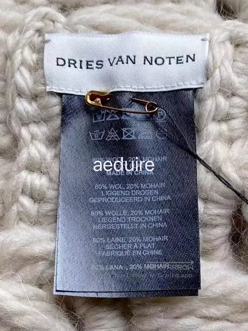 Dries Van Noten Dries Van Noten Off-White Knitted Scarf Size ONE SIZE - 3 Thumbnail