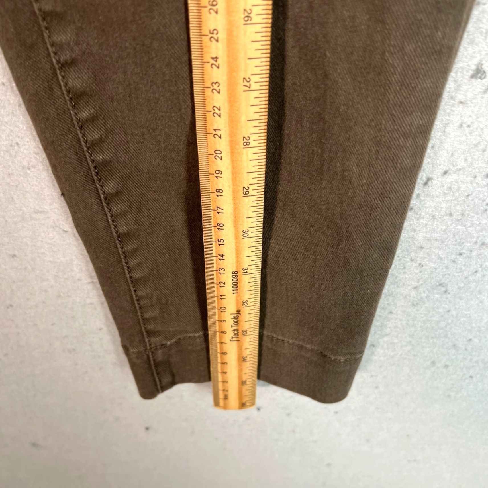 Loft Loft Womens Paperbag Tapered Leg Pants Size 0P Brown Cotton Blend Size 25" / US 0 / IT 36 - 6 Thumbnail