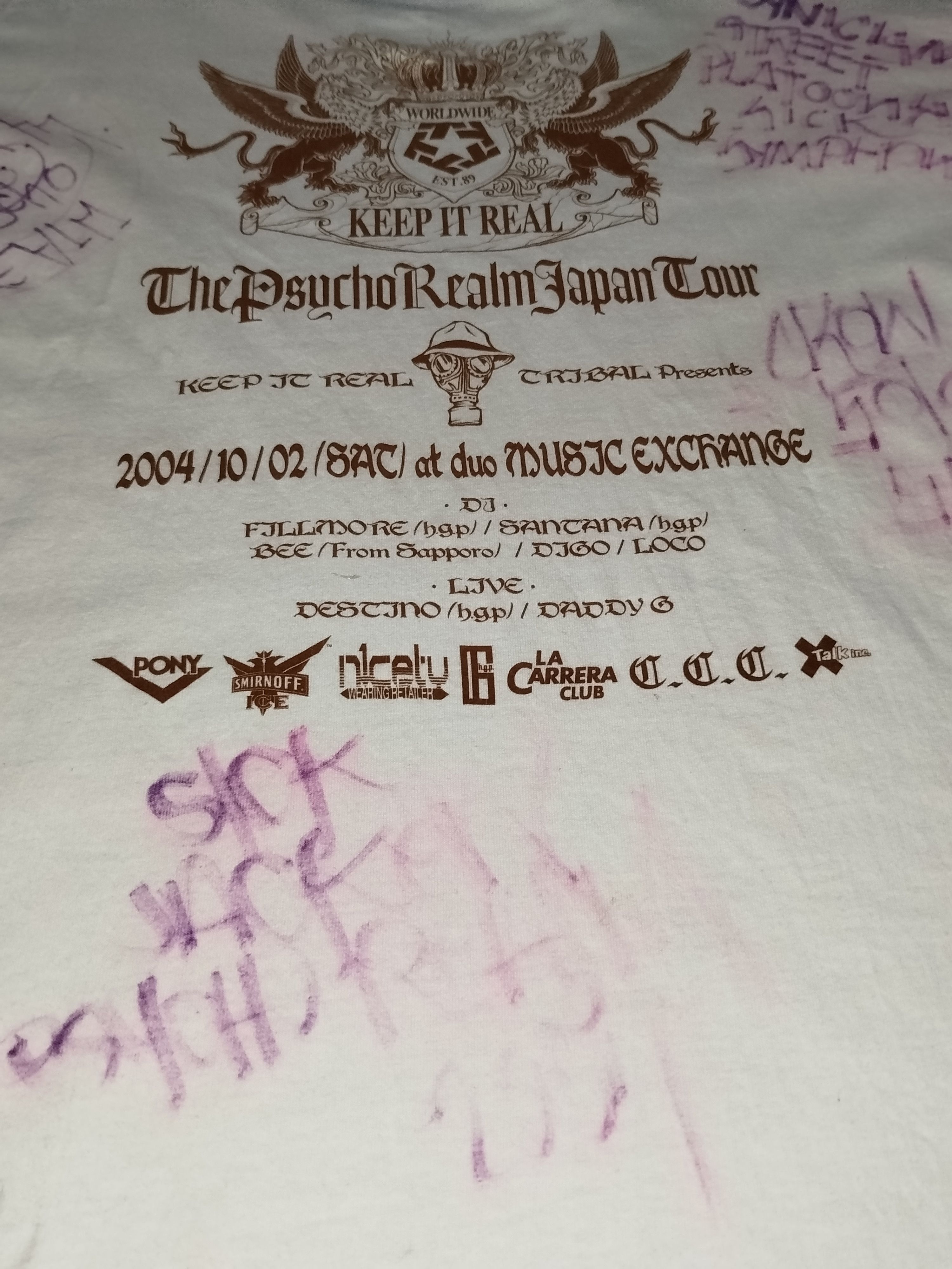Rap Tees × Tribal Streetwear × Vintage Rare vintage Tribal x Psycho Realm japan tour Size US XL / EU 56 / 4 - 7 Thumbnail