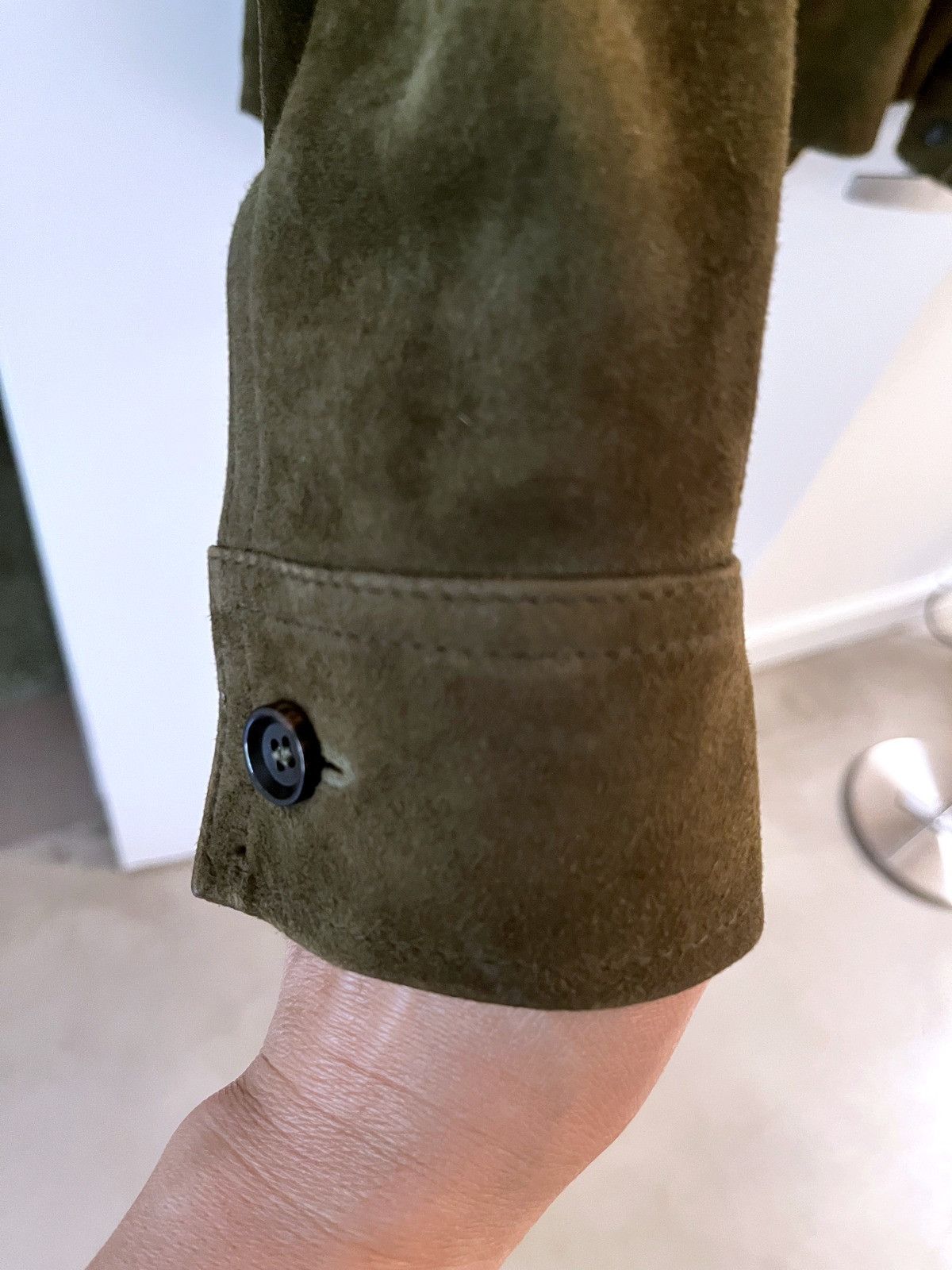 Our Legacy Our Legacy Olive Green Suede Zip Shirt Jacket Size 48 Size US M / EU 48-50 / 2 - 10 Thumbnail