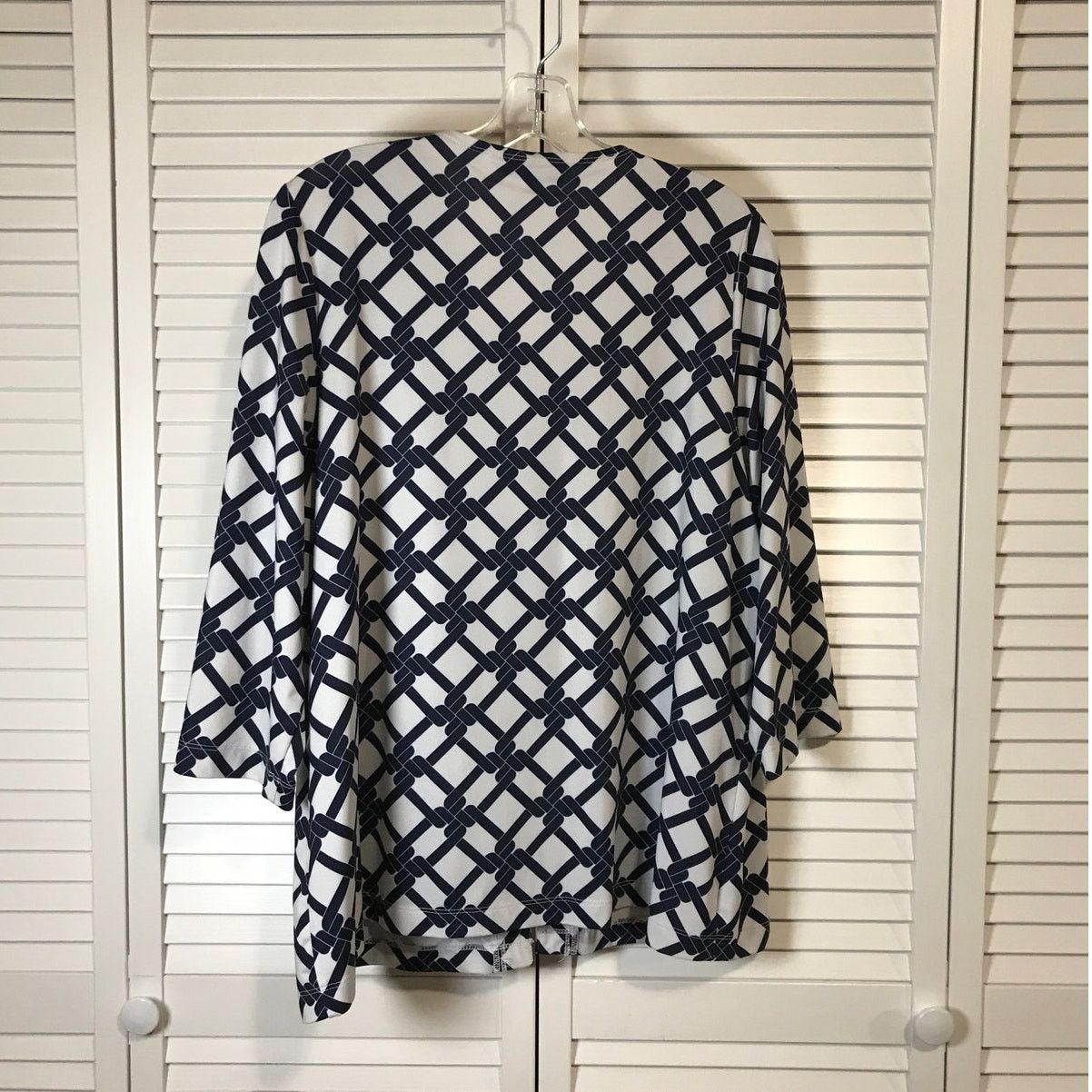 Other Tan Jay Geometric V-neck Long Sleeve Tunic Blouse L Size L / US 10 / IT 46 - 2 Thumbnail