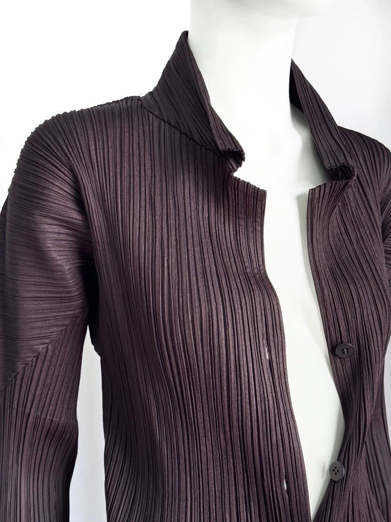 Issey Miyake Issey Miyake size:3 A greyish-purple pleated shirt Size M / US 6-8 / IT 42-44 - 5 Thumbnail