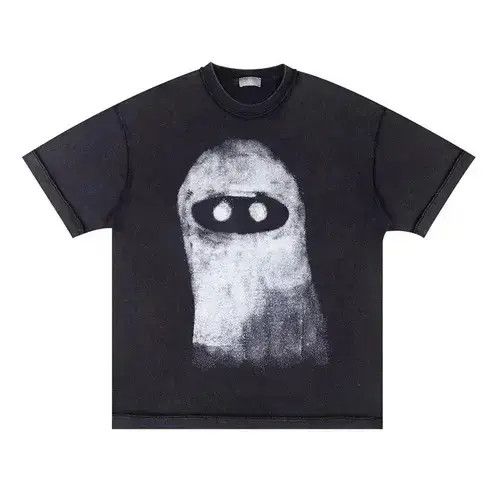 VIBE Bold Stitching Vintage Ghost Design T-Shirt Size US M / EU 48-50 / 2 - 1 Thumbnail
