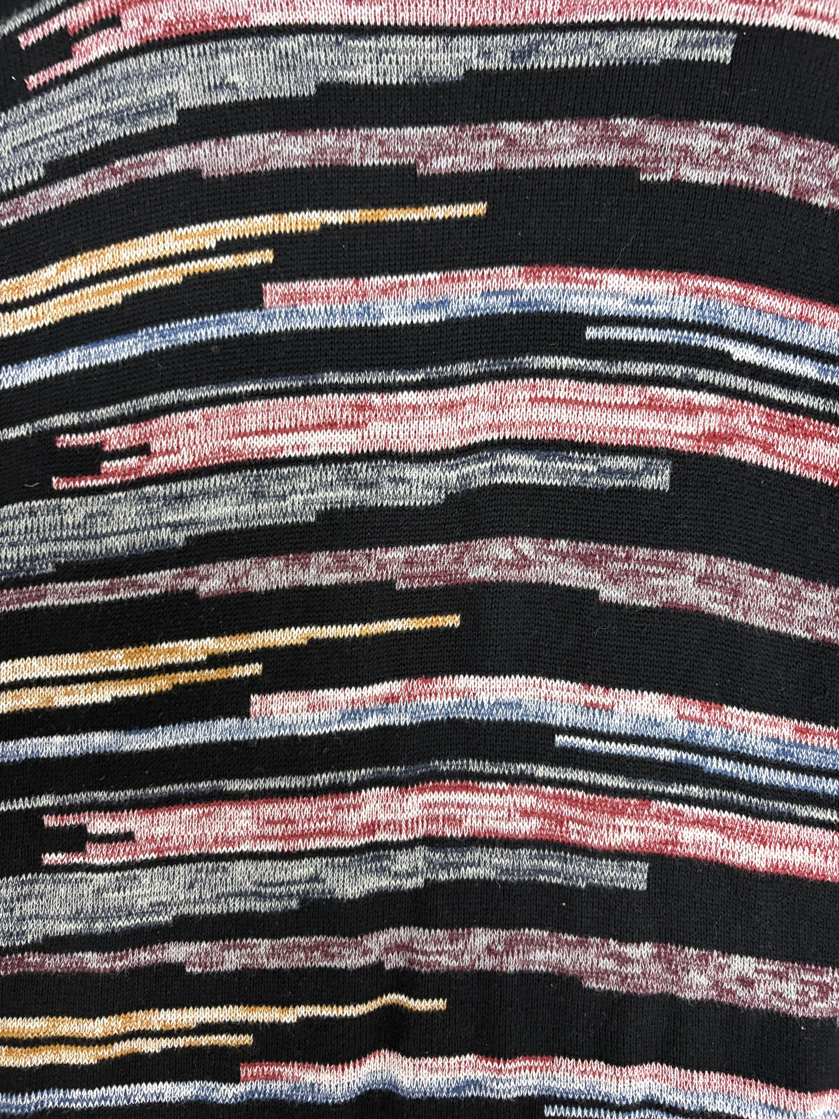 Sears Jermyn & Bond Abstract Vintage Black Knit Sweater Size US XL / EU 56 / 4 - 2 Thumbnail