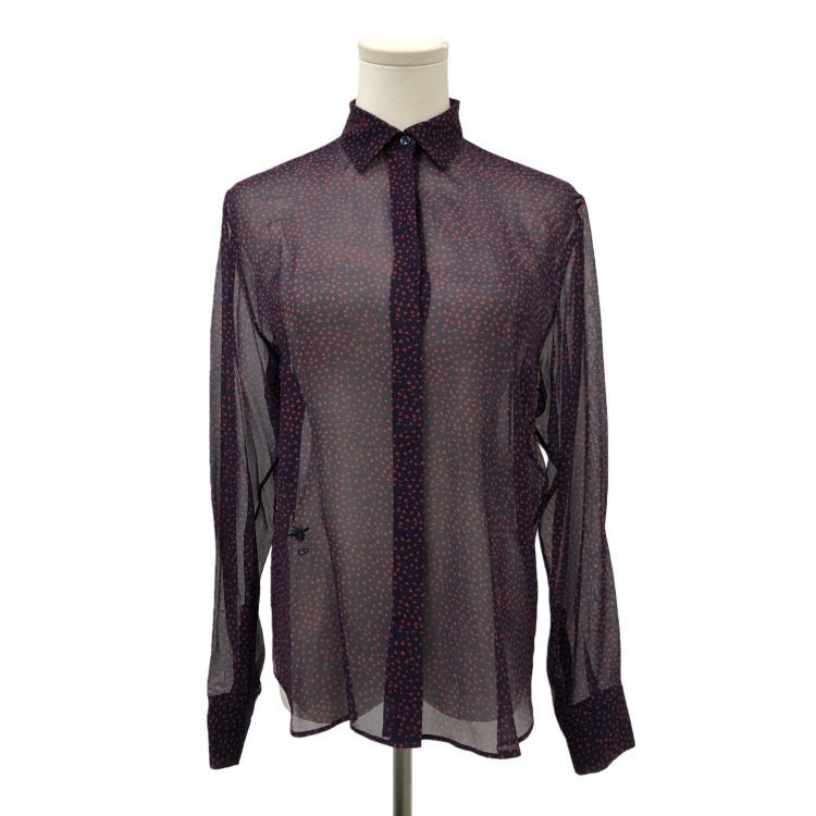 Dior Dior Heart Print Bee Silk Button Up Shirt Size 36 Size XS / US 0-2 / IT 36-38 - 1 Thumbnail