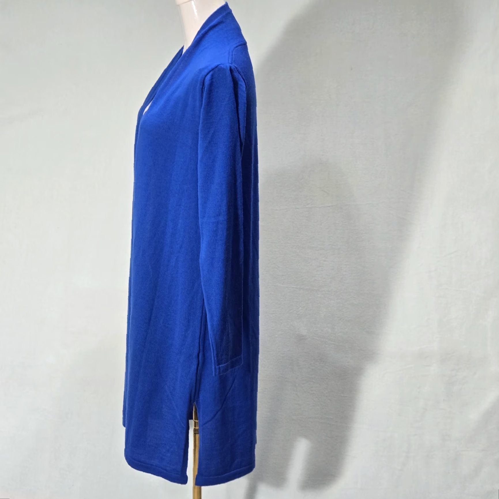 Vintage Kettlewell Cardigan Womens Long Sleeve Blue Wool Size S Open Front Size S / US 4 / IT 40 - 3 Thumbnail