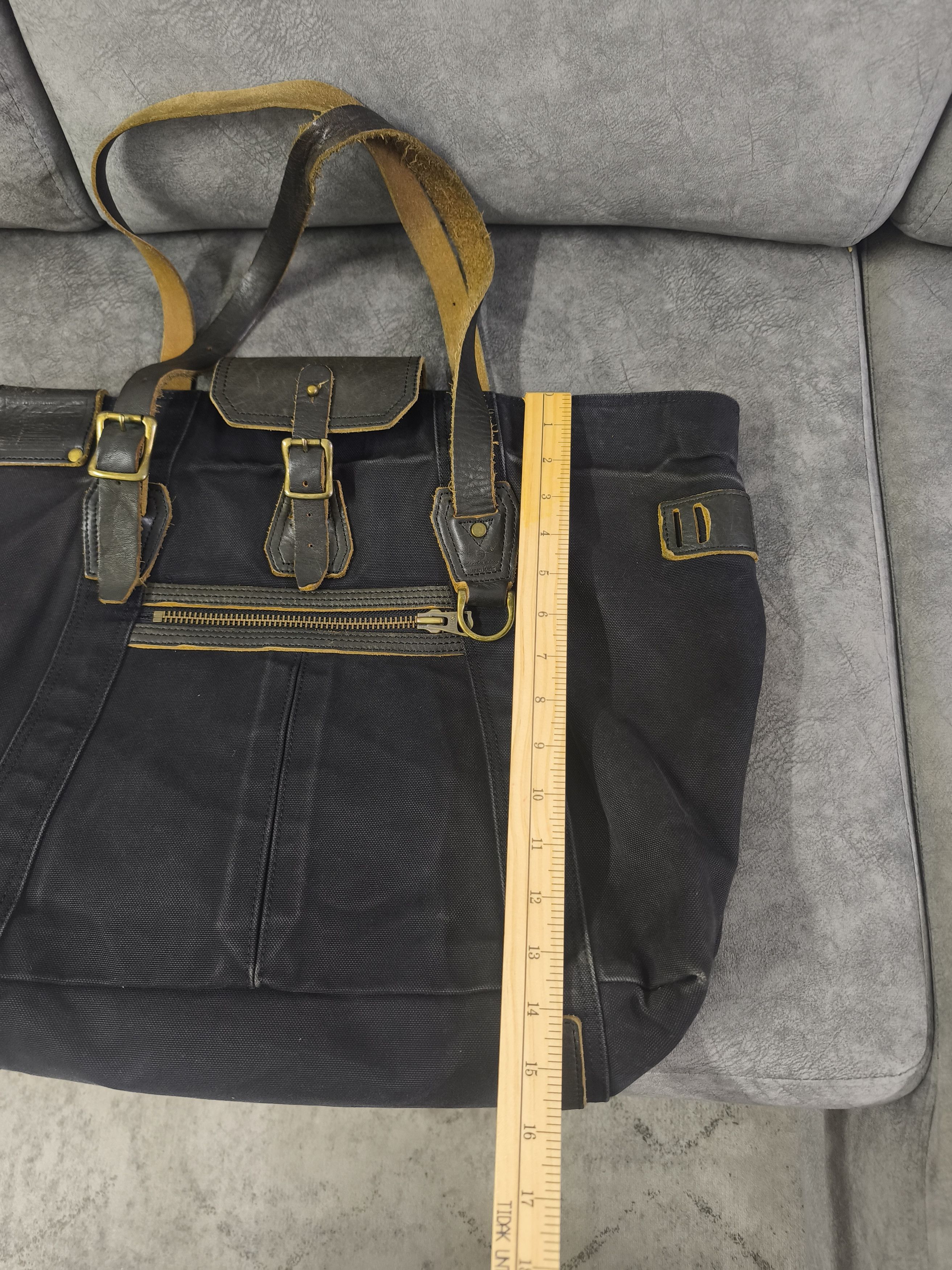 Japanese Brand Masterpiece Distressed Tote Bag - Black Size ONE SIZE - 19 Thumbnail