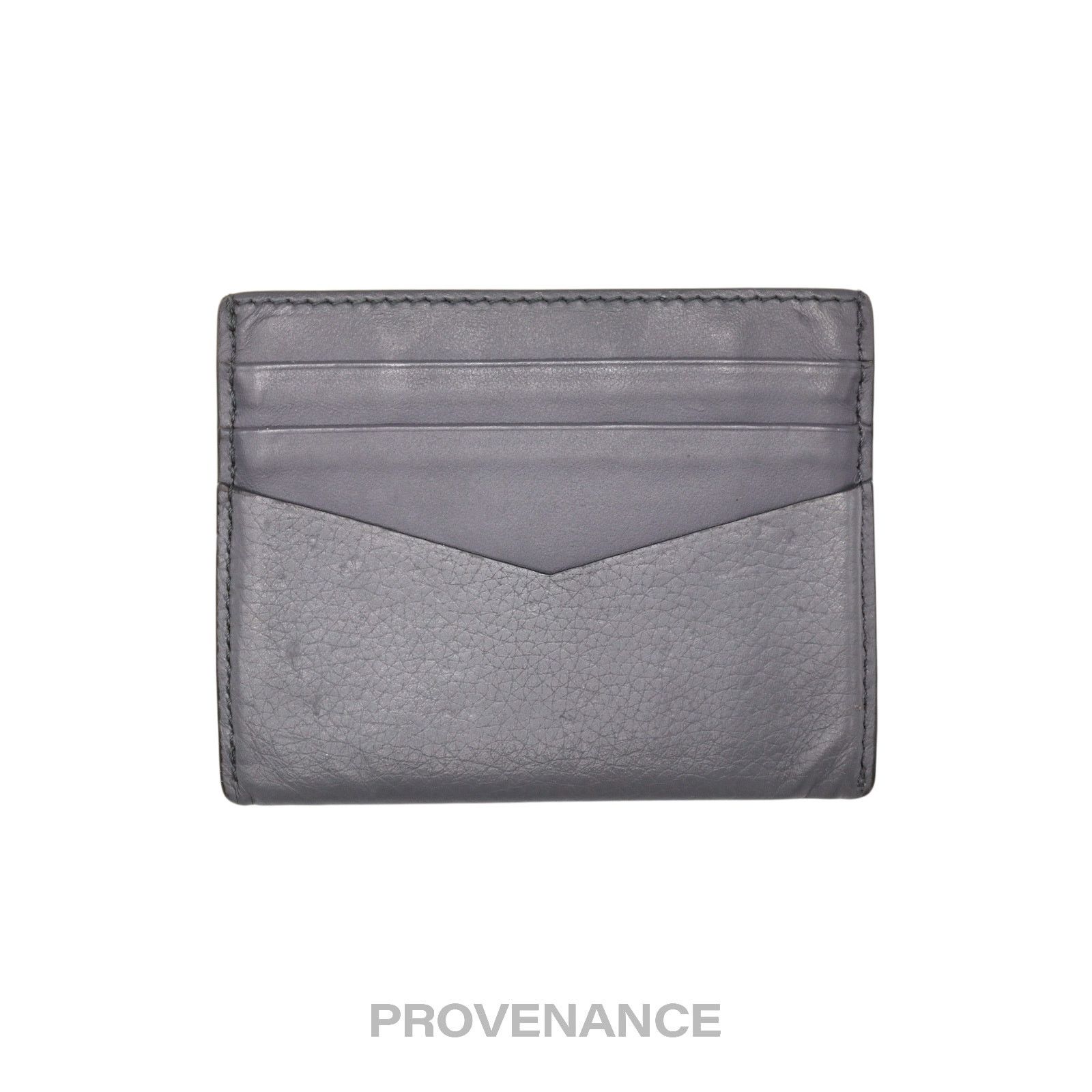 Givenchy 🔴 Givenchy Logo Card Holder Wallet - Grey Leather Size ONE SIZE - 2 Thumbnail
