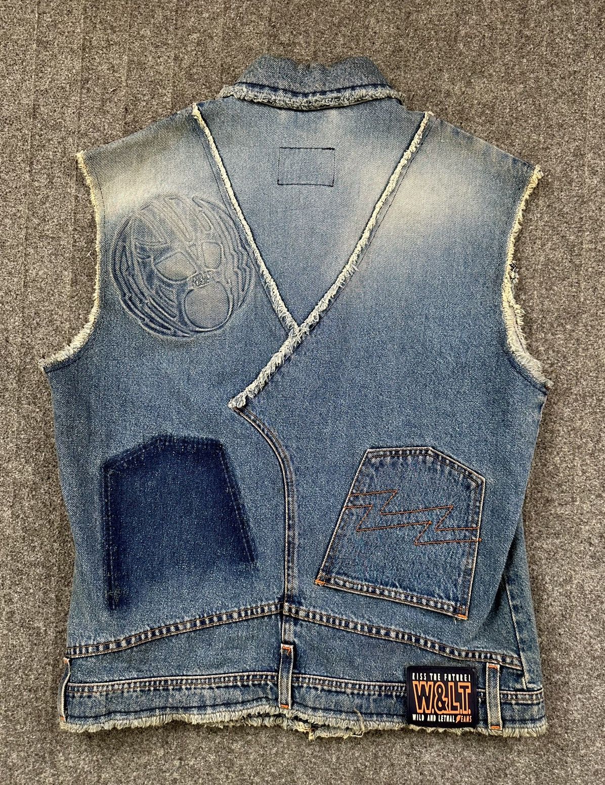 Walter Van Beirendonck Walter Van Beirendonck - W&LT 90’s Patchwork Denim KTF Vest Size US M / EU 48-50 / 2 - 8 Thumbnail