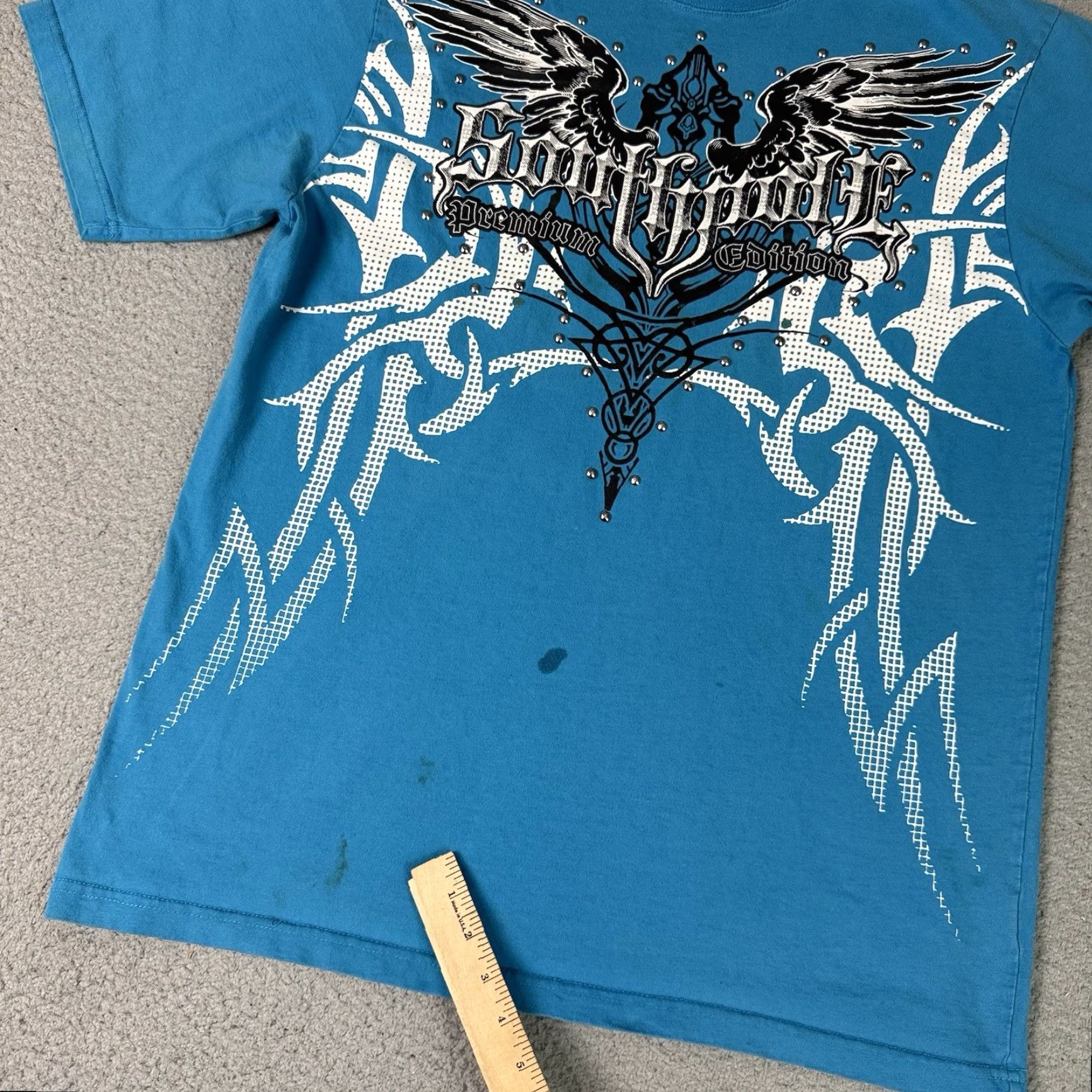 Southpole VINTAGE Southpole T Shirt Adult XL Blue Premium Studded Wing Y2K Distressed Rare Size US XL / EU 56 / 4 - 6 Thumbnail