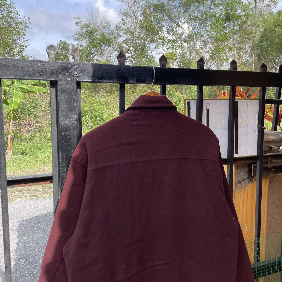 Lee 🔥Vintage Lee Small Logo Full Zipper Wool Maroon Jacket Size US M / EU 48-50 / 2 - 3 Thumbnail