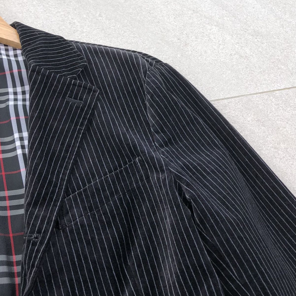 Burberry Burberry Black Label Men’s Velvet Lined Novacheck Blazer Size US M / EU 48-50 / 2 - 5 Thumbnail