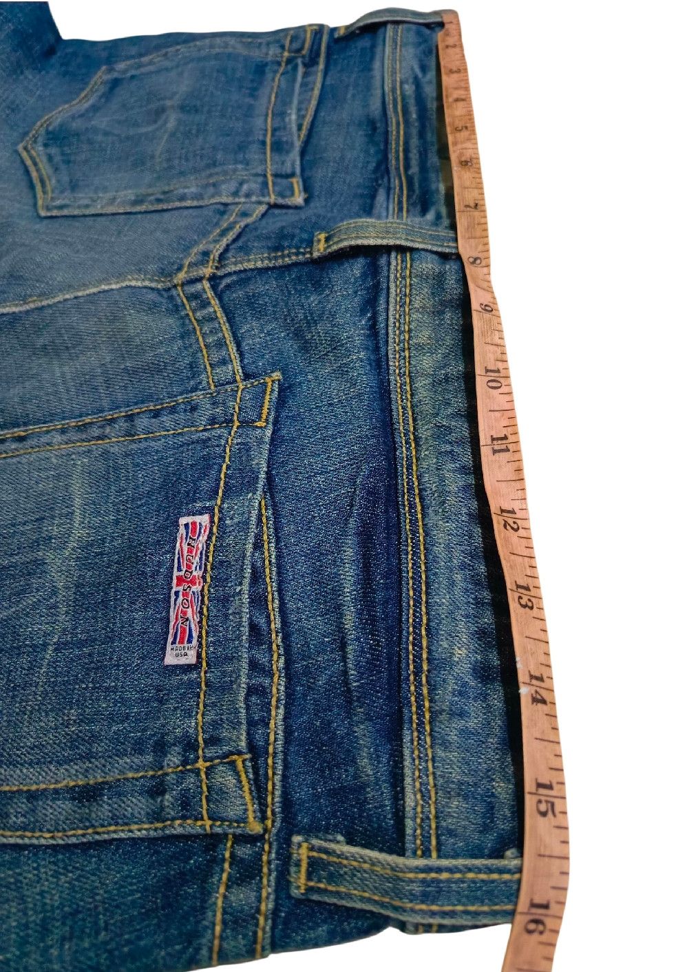 Hudson 1990's - Asymmetric Flared Low Denim Jeans Size US 29 - 4 Thumbnail