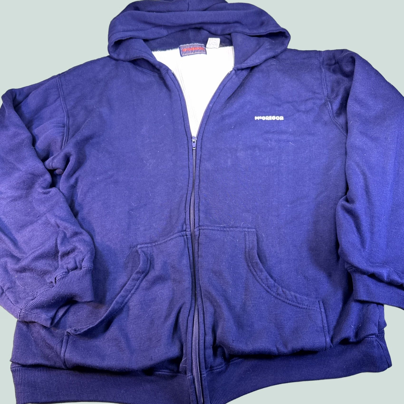 McGregor VINTAGE 80S Mcgregor Hoodie Full Zip L Navy Thermal Lined Men L Size US L / EU 52-54 / 3 - 1 Thumbnail