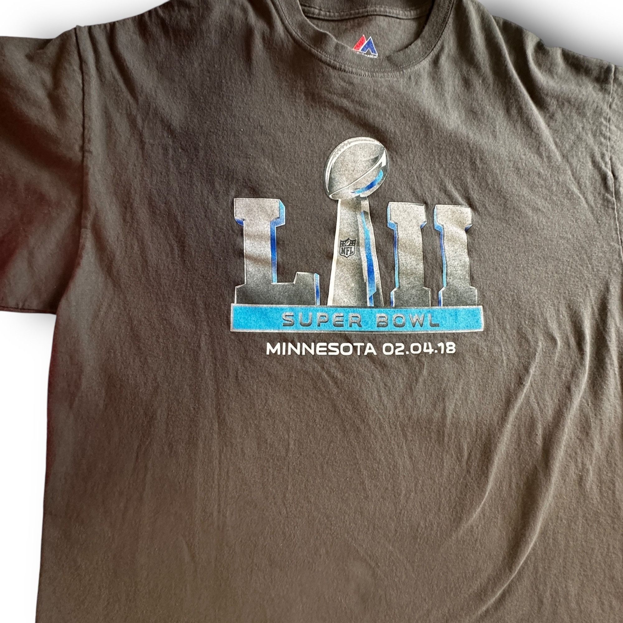 Majestic Majestic Mens XL Super Bowl LII T-Shirt Minnesota 2018 Gray Size US XL / EU 56 / 4 - 2 Thumbnail