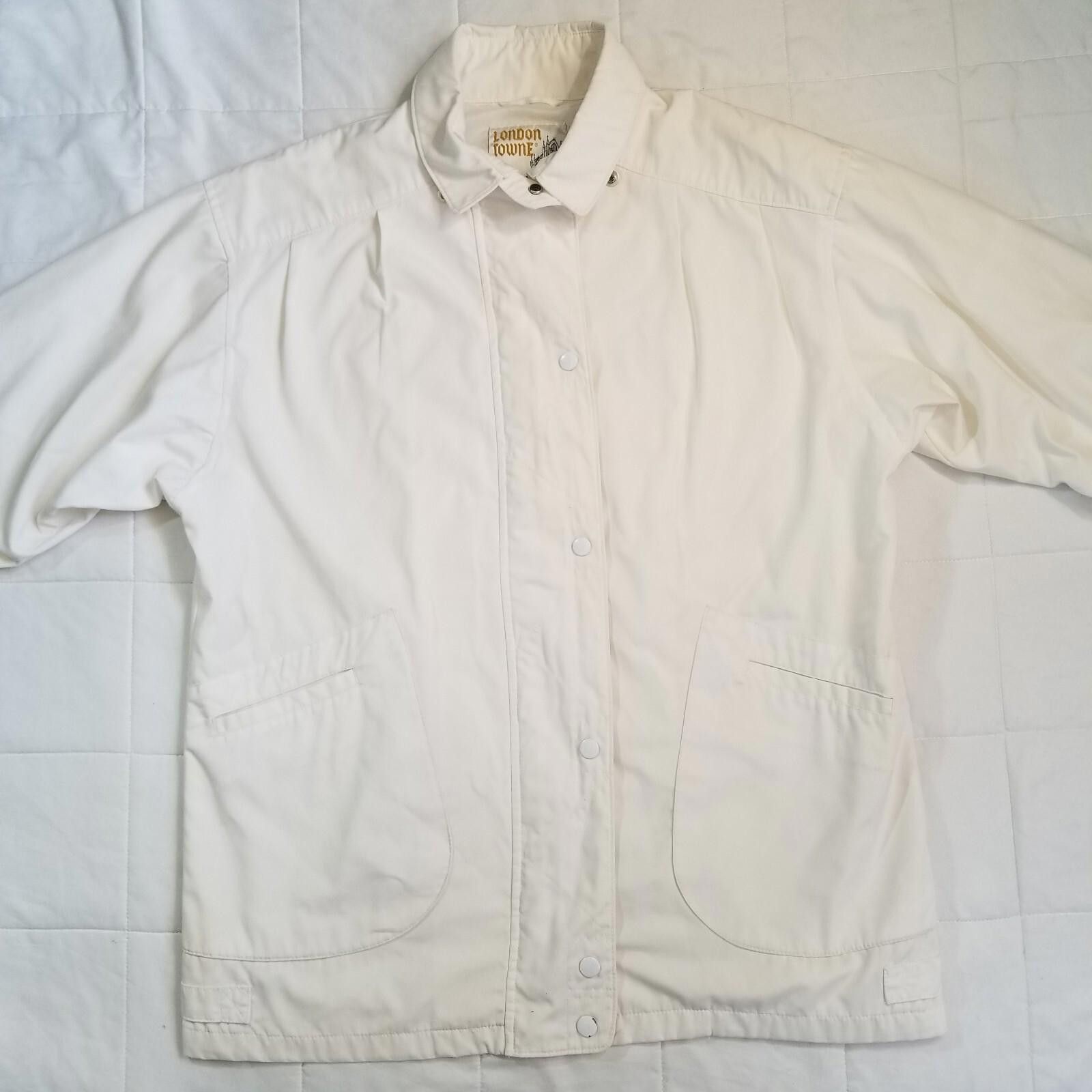 London Fog London Towne Medium White Bomber Jacket - Fast Shipping Size M / US 6-8 / IT 42-44 - 9 Thumbnail