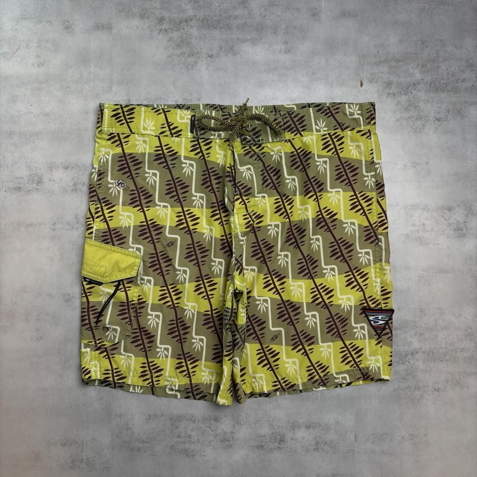 Gotcha Y2K Green Gotcha Grunge Baggy Surf Board Shorts Size US 36 / EU 52 - 1 Thumbnail