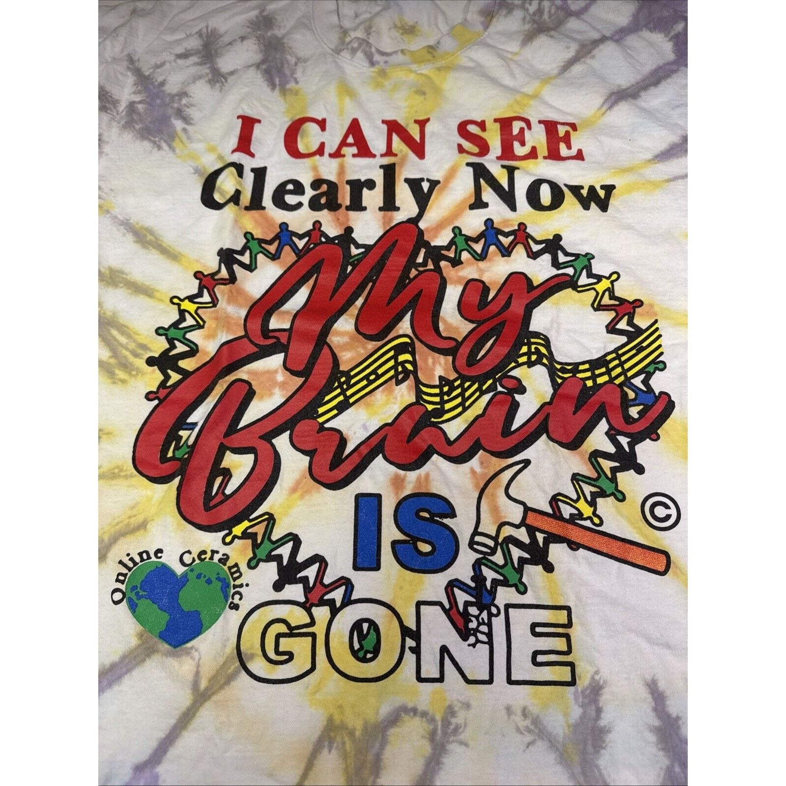 Online Ceramics Online Ceramics Tip Dye T Shirt I Can See Clearly Now XXL Size US XXL / EU 58 / 5 - 2 Thumbnail