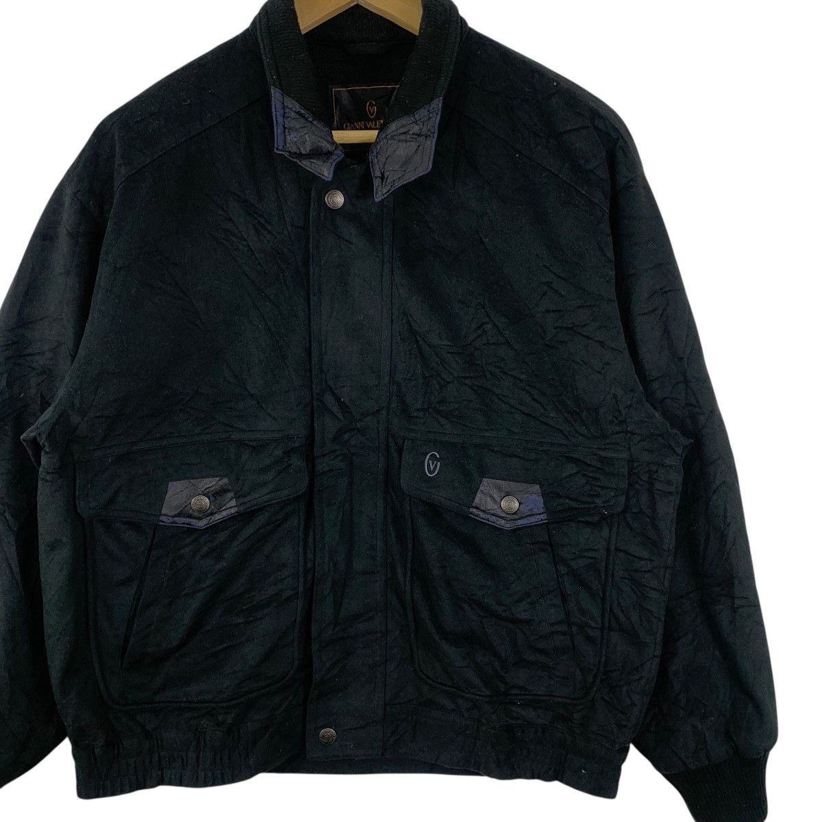 Gianni Valentino Vintage GIANNI VALENTINO ITALY Velvet Varsity Stadium Jacket Size US M / EU 48-50 / 2 - 6 Thumbnail