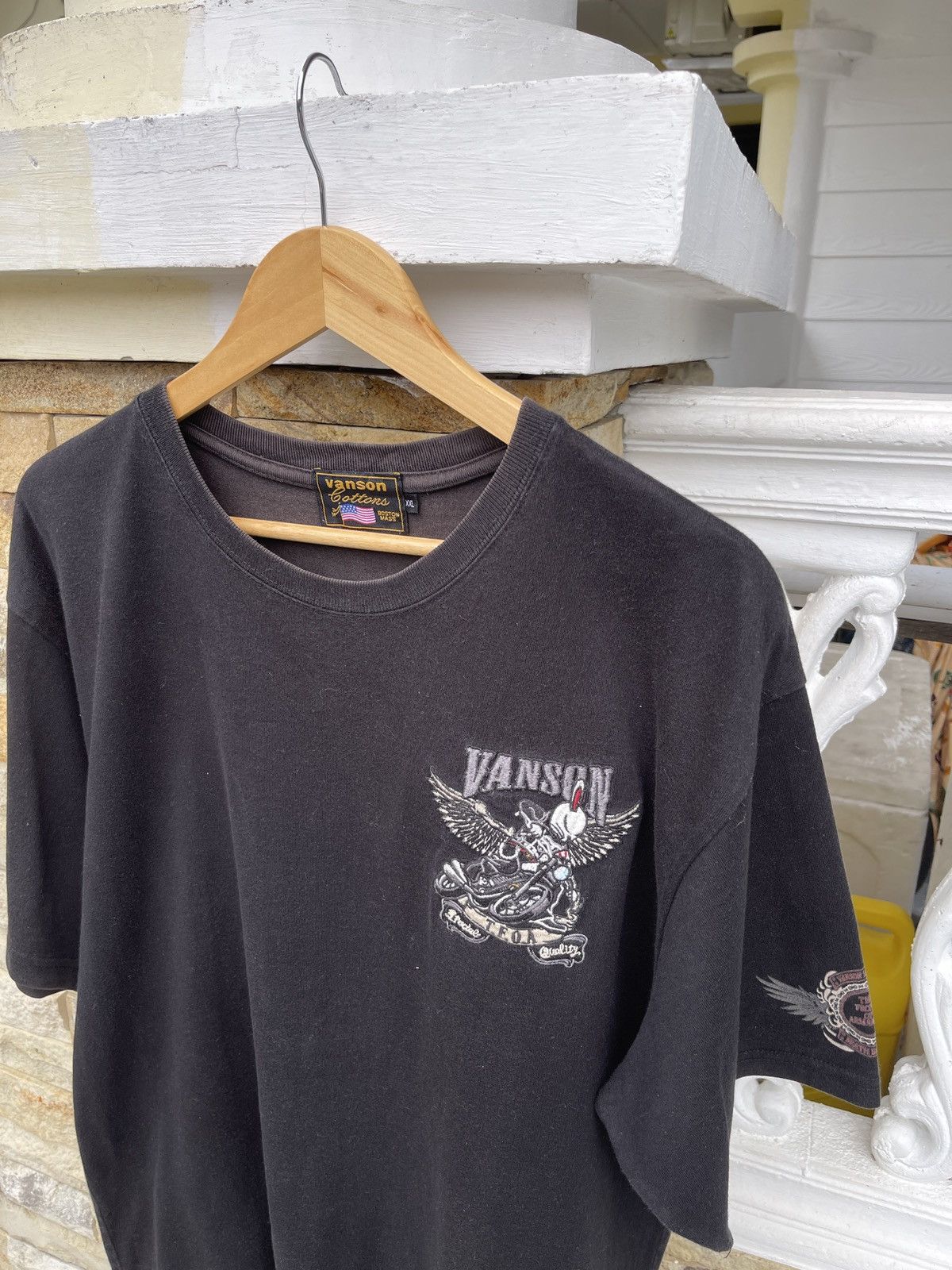 Japanese Brand Rare🔥 VANSON Leather Death Rabbit TFOA Embroidered Tee Size US XL / EU 56 / 4 - 4 Thumbnail