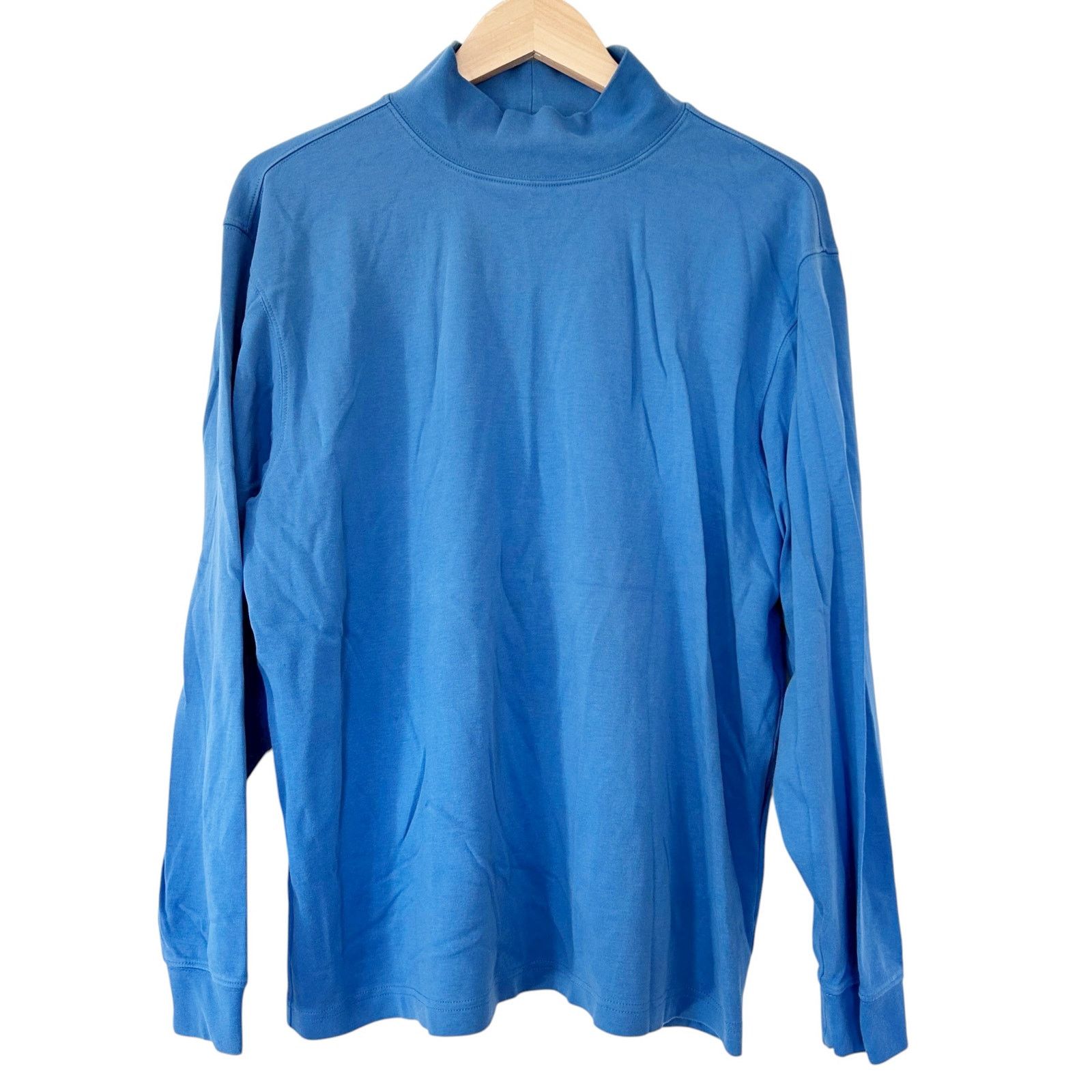 L.L. Bean LL Bean Blue Mock Neck Turtleneck Long Sleeve Shirt Sz L Size US L / EU 52-54 / 3 - 1 Thumbnail