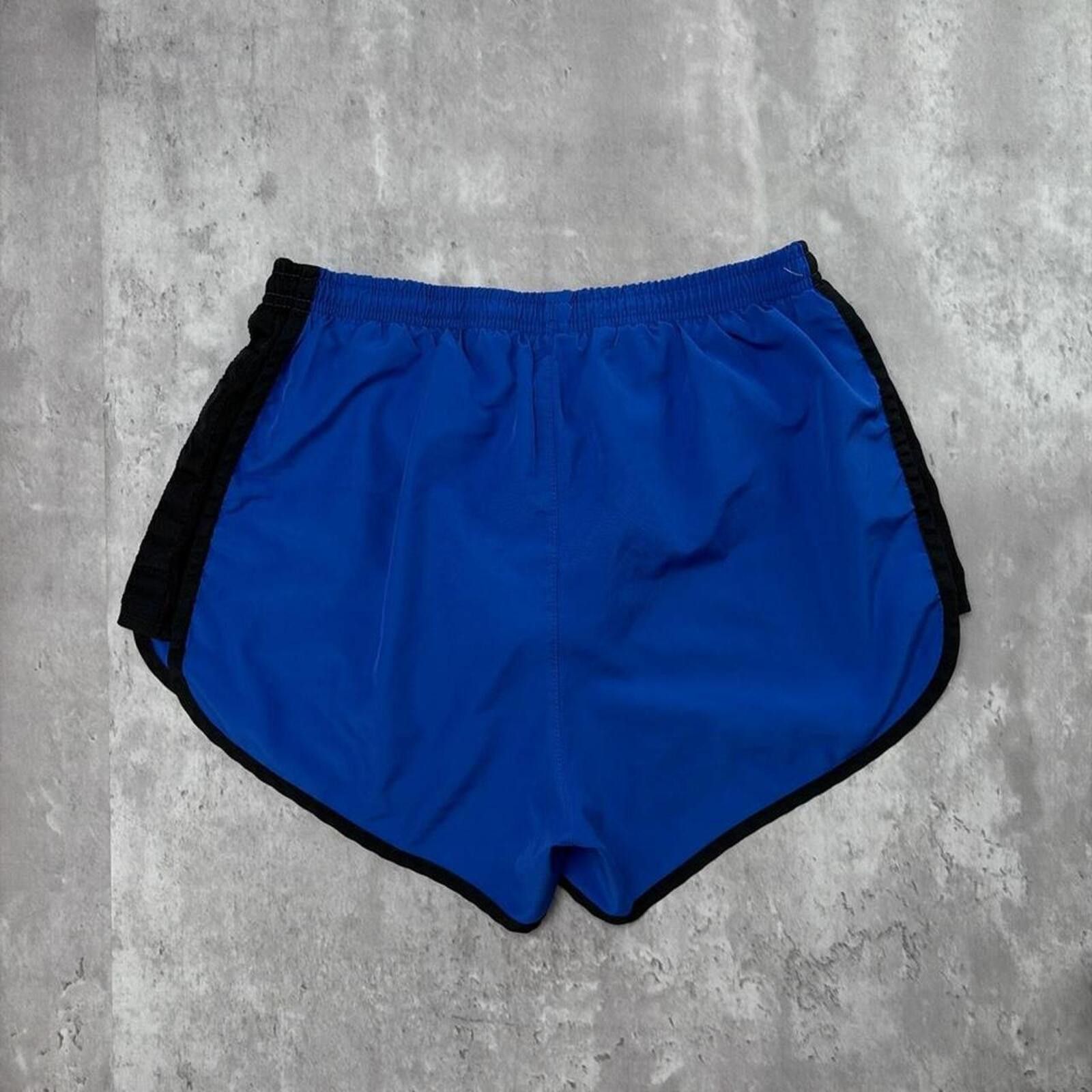 Nike Y2K Blue Nike Swoosh Grunge Mini Dri Fit Running Shorts Size 28" / US 6 / IT 42 - 5 Thumbnail