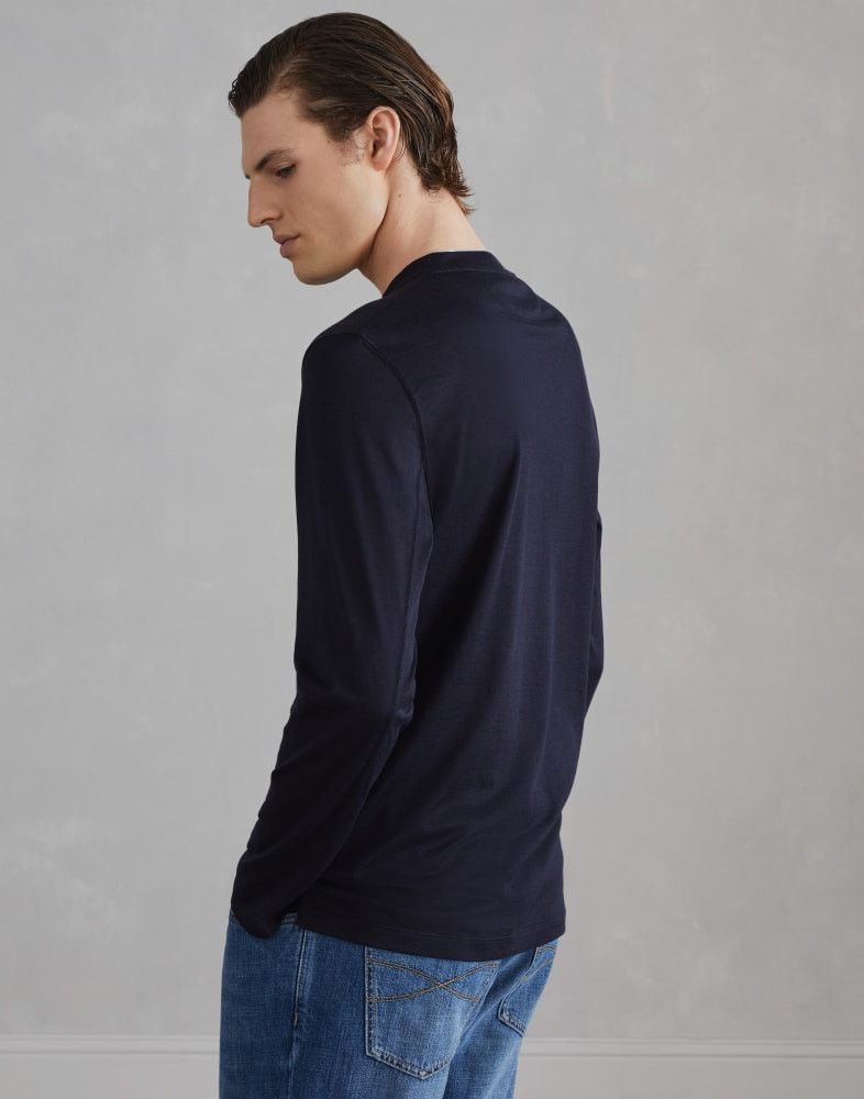 Brunello Cucinelli o1w1db10825 T-Shirt in Blue Size US L / EU 52-54 / 3 - 4 Thumbnail