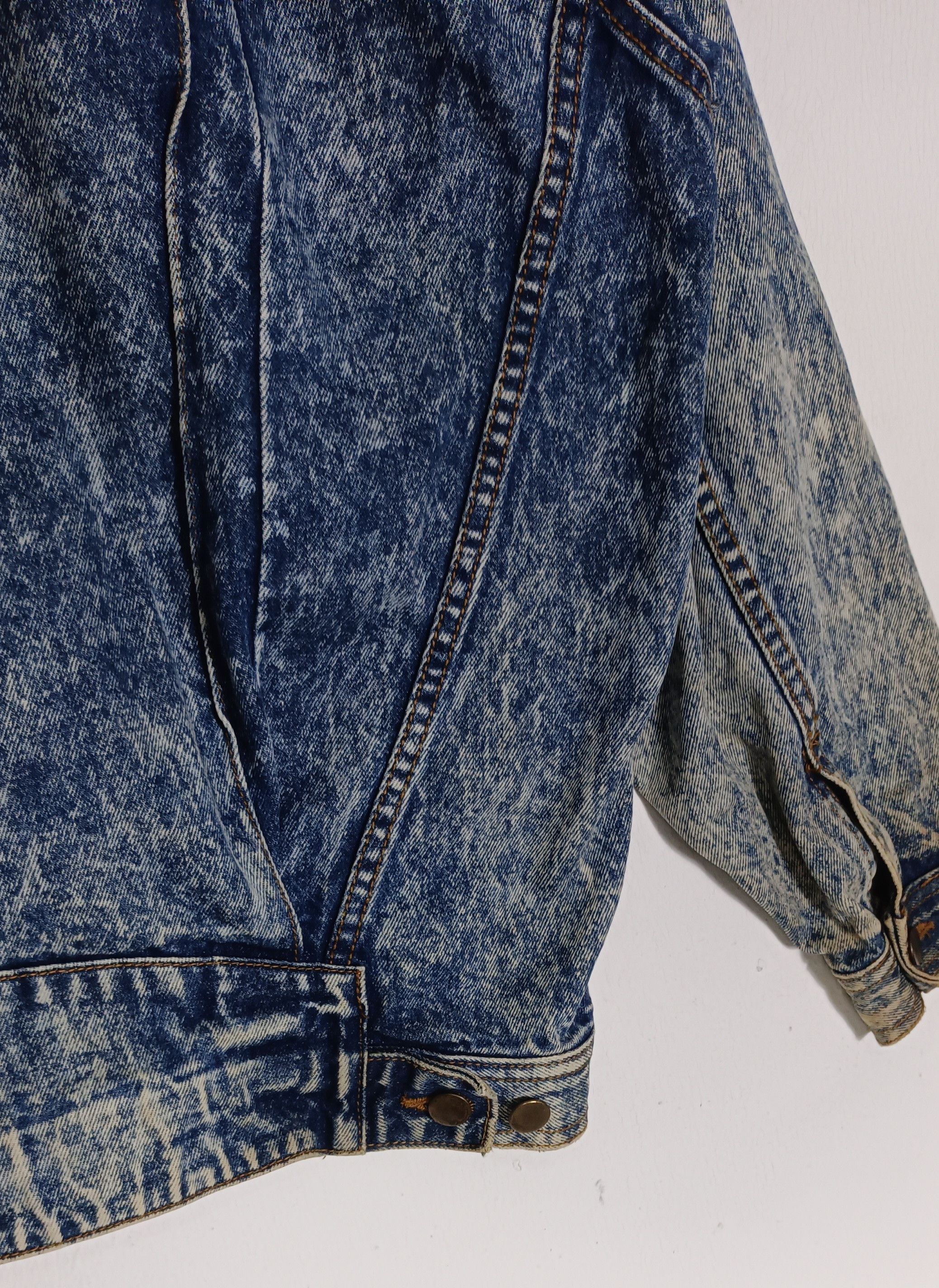 Japanese Brand × Vintage Vintage 💥Individuality Acid Wash Denim Jacket Size US XXL / EU 58 / 5 - 6 Thumbnail