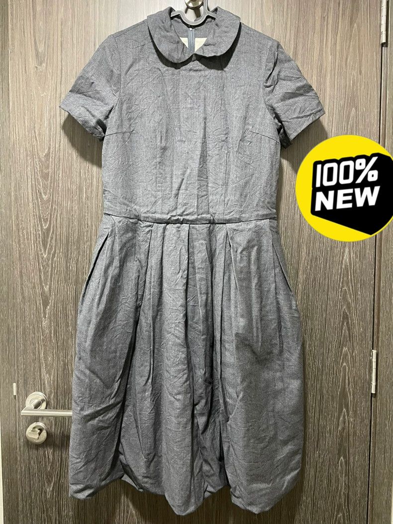 Comme des Garcons Comme Des Garcons All Wool Grey Cardigan Neck Dress Size S / US 4 / IT 40 - 1 Thumbnail
