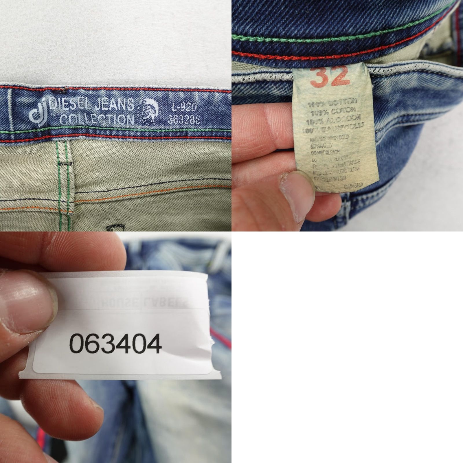 Diesel Diesel Jeans Mens Jeans 32 Blue Denim Side Stripe Straight Leg Denim Faded Pants Size US 32 / EU 48 - 9 Thumbnail
