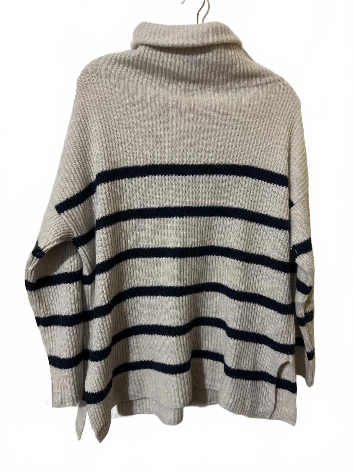 Autumn Cashmere Autumn Cashmere 100% Pure Cashmere Striped Turtleneck S Size S / US 4 / IT 40 - 5 Thumbnail
