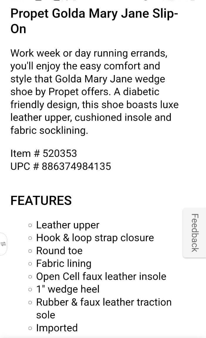 Proper Cloth Propet Golda Mary Janes Size 8 Size US 9.5 / IT 39.5 - 6 Thumbnail