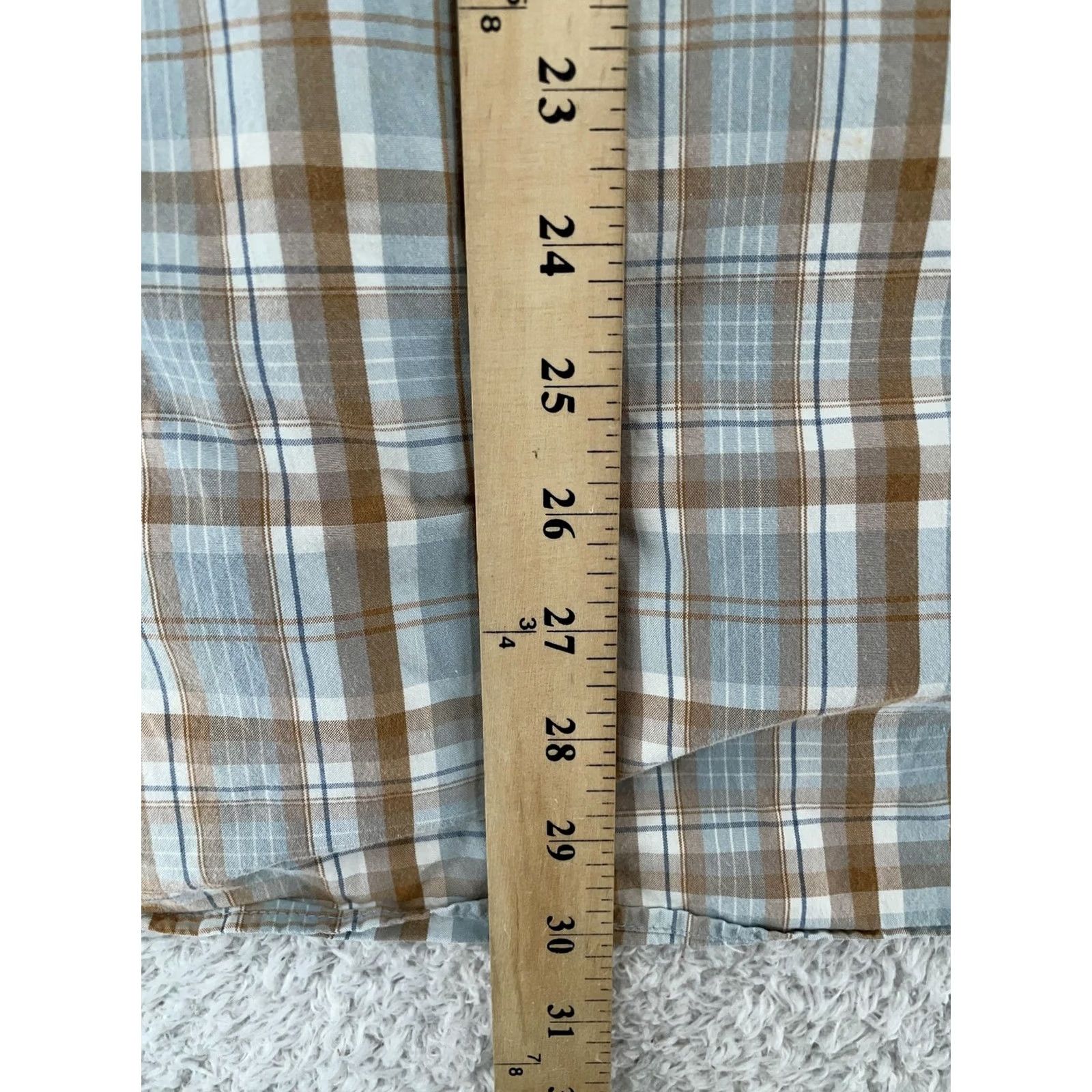 Carhartt Carhartt Plaid Work Shirt XL Light Brown Blue Casual Button Down Short Sleeve Size US XL / EU 56 / 4 - 6 Thumbnail