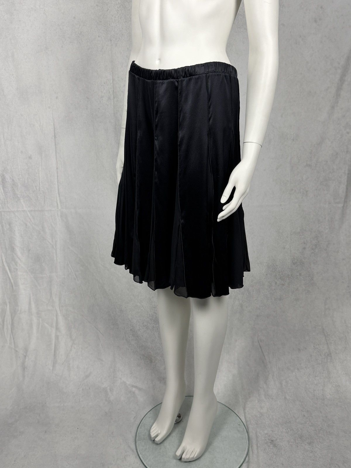 Roberto Cavalli S/S2004 Flared Paneled Silk Fluid Skirt
