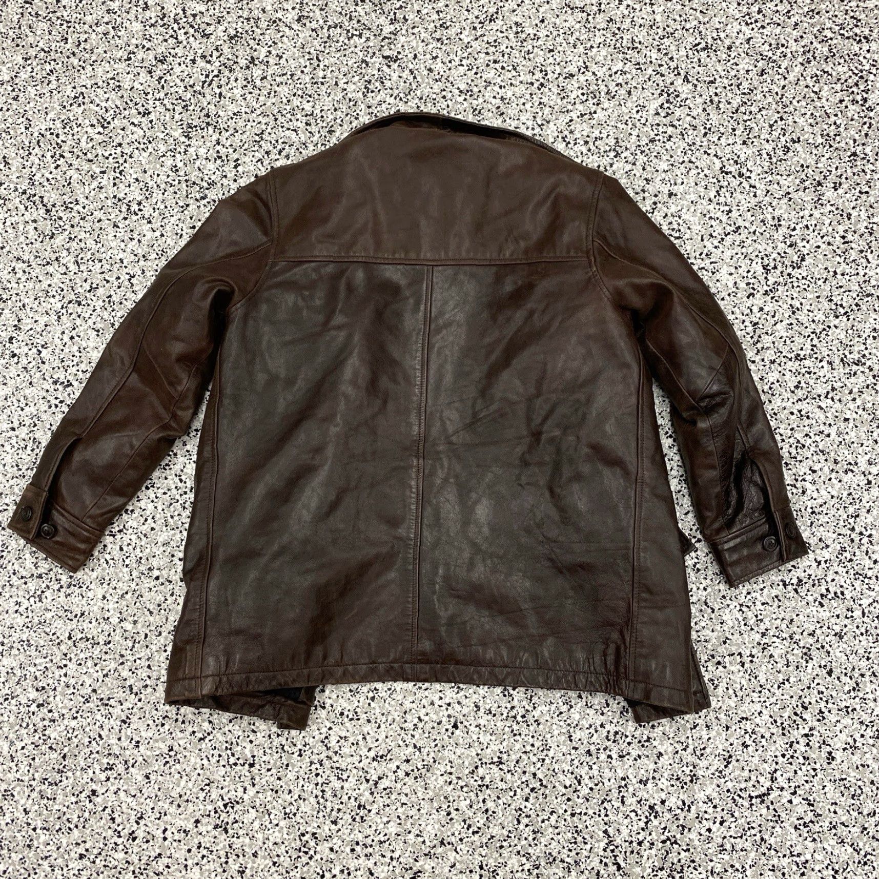 Gap VINTAGE Gap Women Leather Jacket Basic Jacket Lined XSmall Brown Long Sleeve Zip Size XS / US 0-2 / IT 36-38 - 7 Thumbnail
