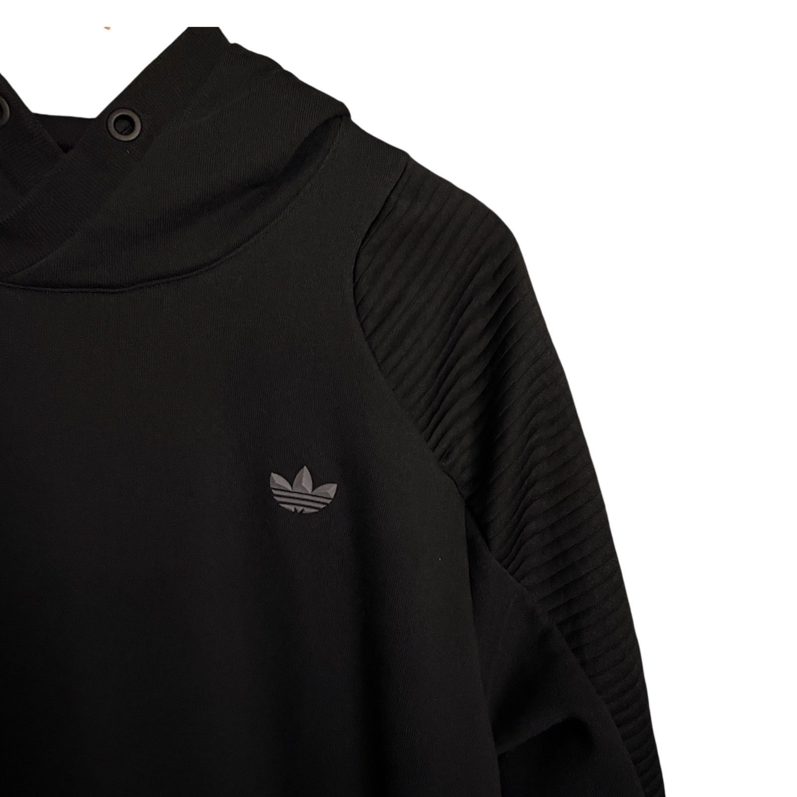 Adidas Adidas Originals Men's Moto Head Ribbed Arm Hoodie Black XL Size US XL / EU 56 / 4 - 2 Thumbnail