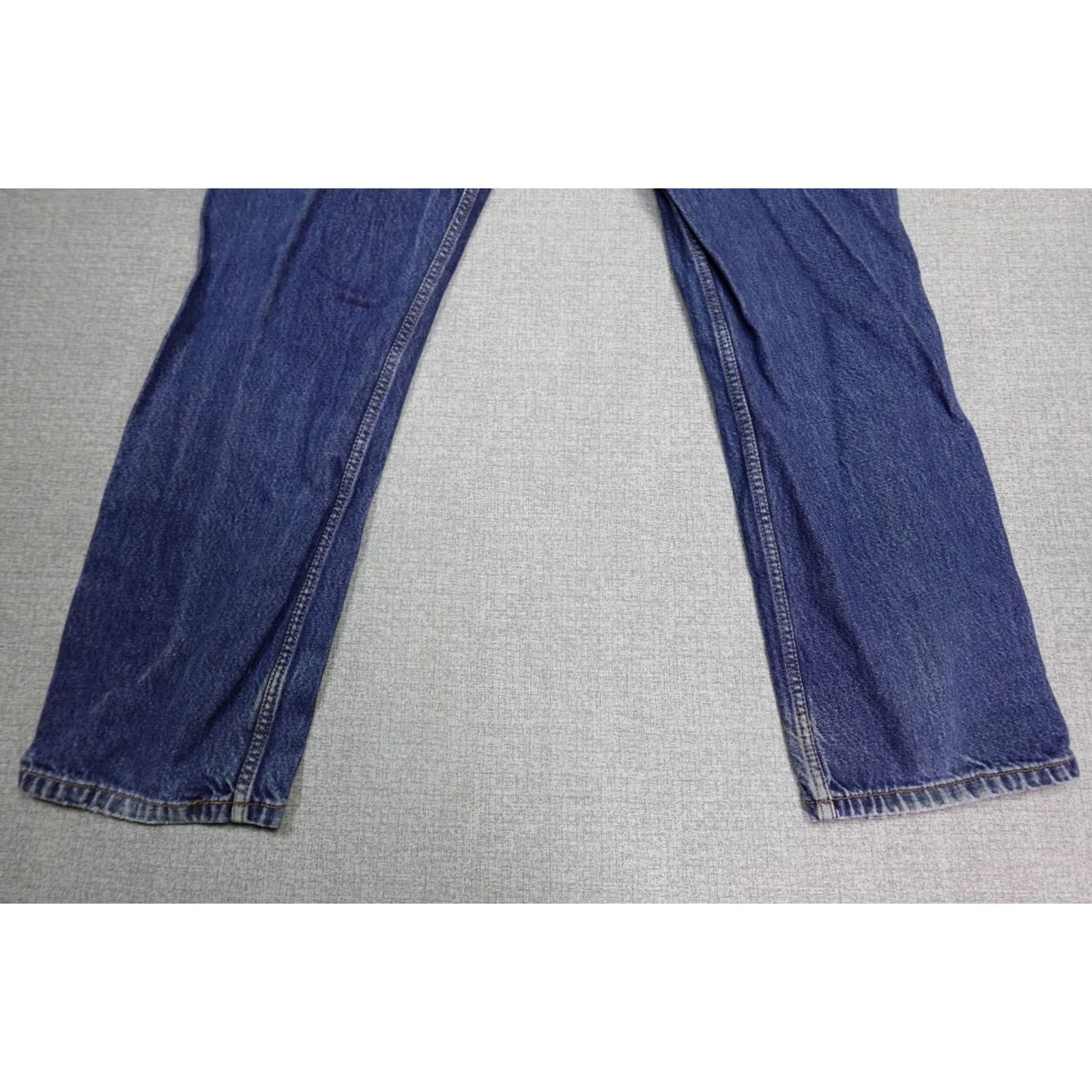 Levi's Levi's 505 Jeans Mens 38x32 Blue Regular Fit Western Cowboy Rancher Dark Wash Size US 38 / EU 54 - 6 Thumbnail