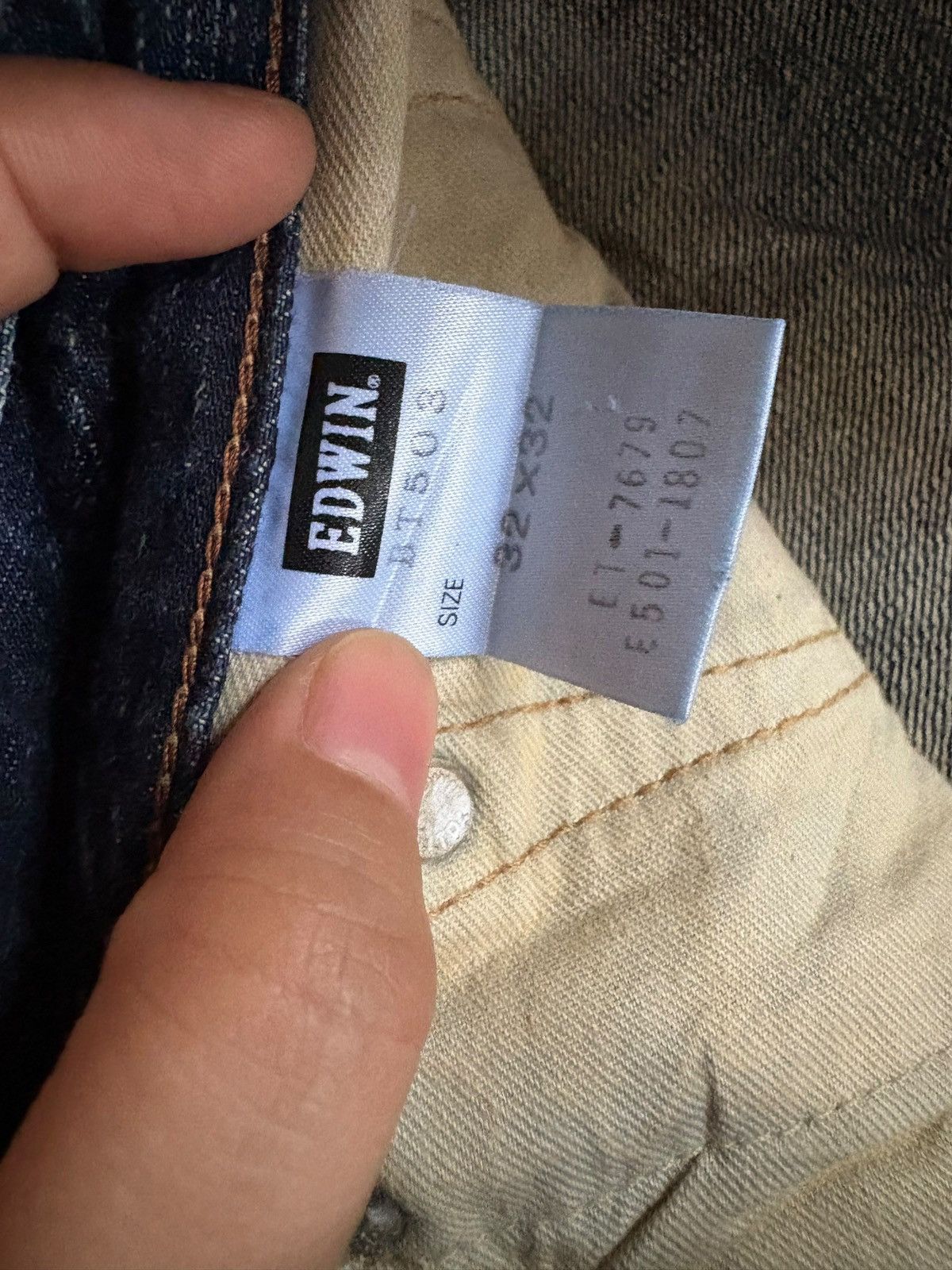 Edwin × Japanese Brand Vintage Japanese Edwin 503 Rusty Mud Wash Loose Jeans Size US 35 - 10 Thumbnail