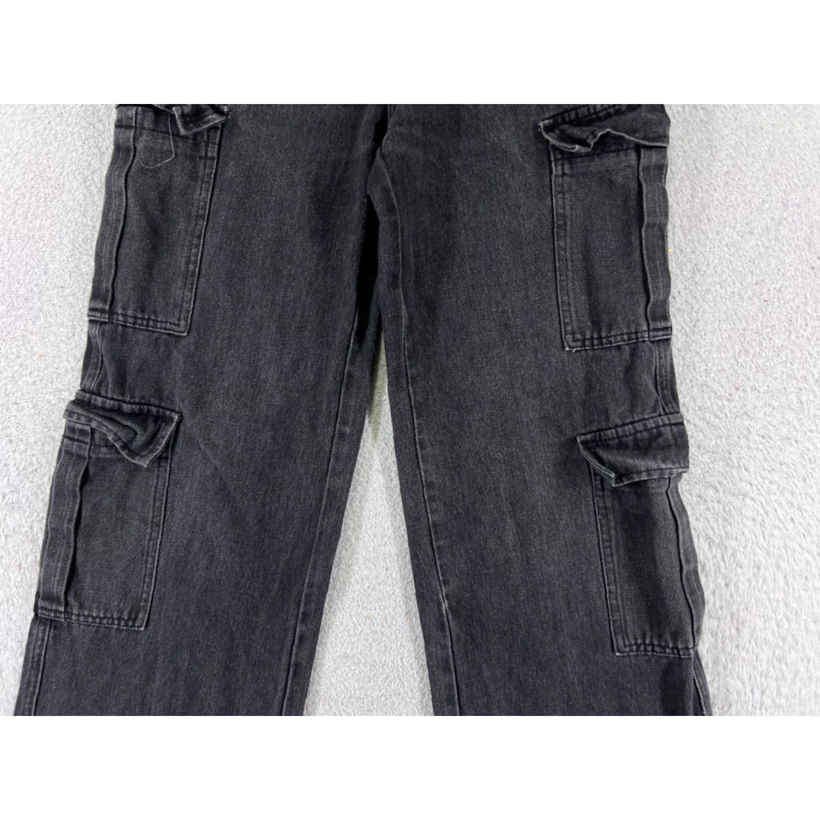 Vintage VINTAGE Wake Jeans Jeans Womens 2 Black Wide Leg Relaxed Fit Cargo Skate Y2K Style 23x30 90s Womens Size 40" / US 18 - 3 Thumbnail