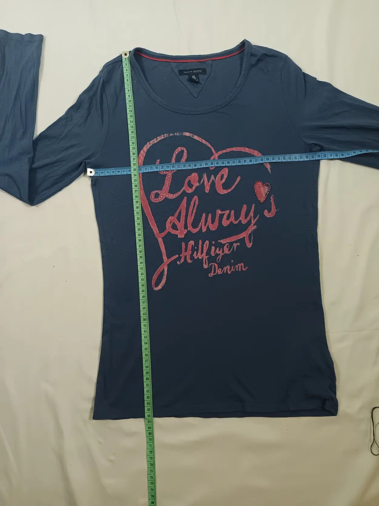 Designer × Tommy Hilfiger Hilfiger ❤️ New York Women Long Sleeve T-Shirt Size US L / EU 52-54 / 3 - 18 Thumbnail