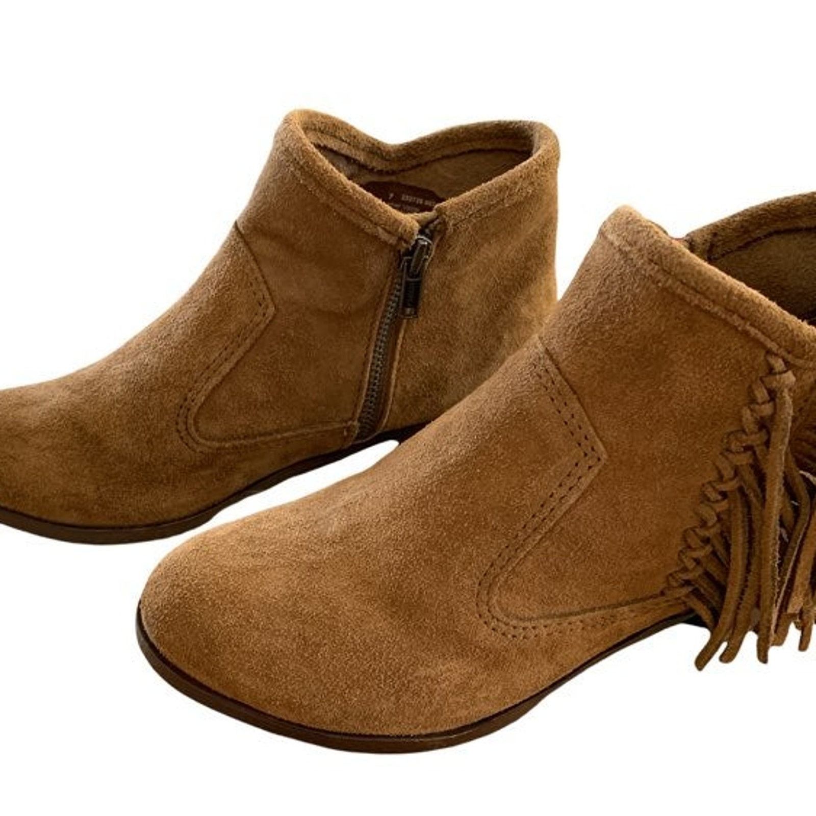Minnetonka Minnetonka Womens 7 Leather Ankle booties Side Zipper Size US 7 / IT 37 - 3 Thumbnail